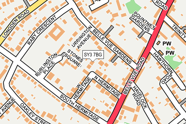 SY3 7BG map - OS OpenMap – Local (Ordnance Survey)