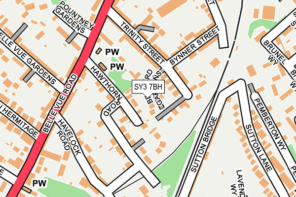 SY3 7BH map - OS OpenMap – Local (Ordnance Survey)