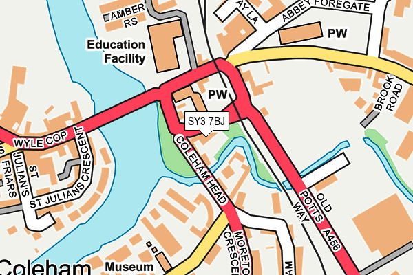 SY3 7BJ map - OS OpenMap – Local (Ordnance Survey)