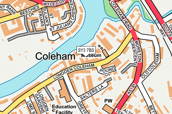 SY3 7BS map - OS OpenMap – Local (Ordnance Survey)