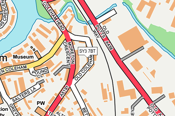SY3 7BT map - OS OpenMap – Local (Ordnance Survey)