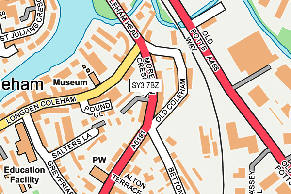 SY3 7BZ map - OS OpenMap – Local (Ordnance Survey)