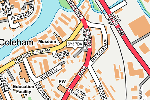 SY3 7DA map - OS OpenMap – Local (Ordnance Survey)