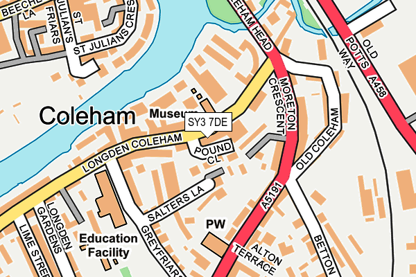 SY3 7DE map - OS OpenMap – Local (Ordnance Survey)