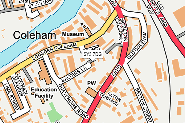 SY3 7DG map - OS OpenMap – Local (Ordnance Survey)