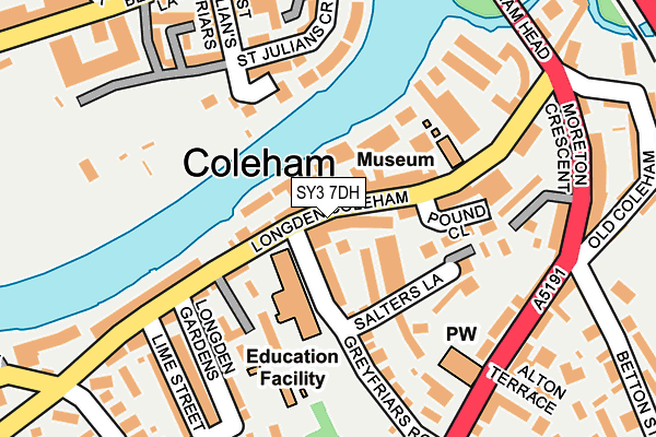 SY3 7DH map - OS OpenMap – Local (Ordnance Survey)