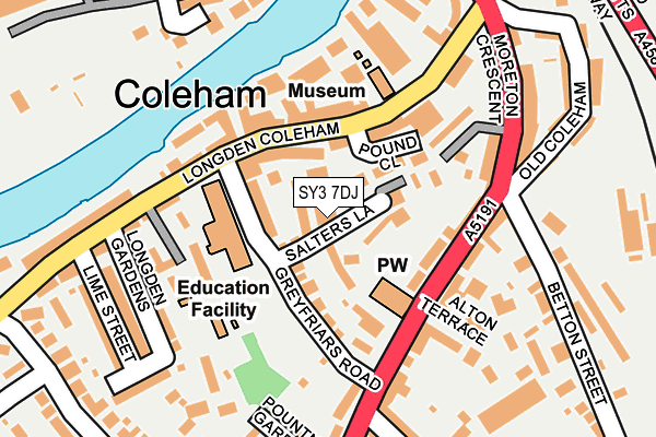 SY3 7DJ map - OS OpenMap – Local (Ordnance Survey)