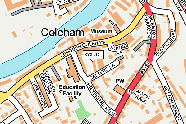 SY3 7DL map - OS OpenMap – Local (Ordnance Survey)