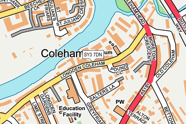 SY3 7DN map - OS OpenMap – Local (Ordnance Survey)