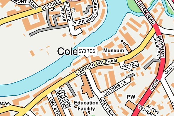 SY3 7DS map - OS OpenMap – Local (Ordnance Survey)