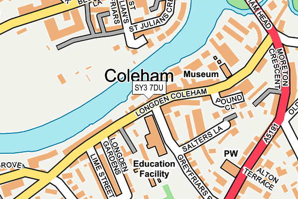 SY3 7DU map - OS OpenMap – Local (Ordnance Survey)