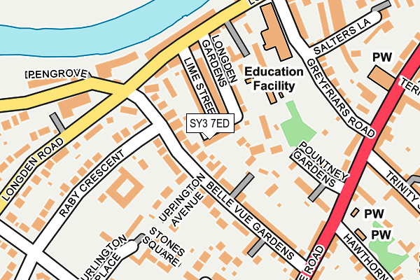 SY3 7ED map - OS OpenMap – Local (Ordnance Survey)