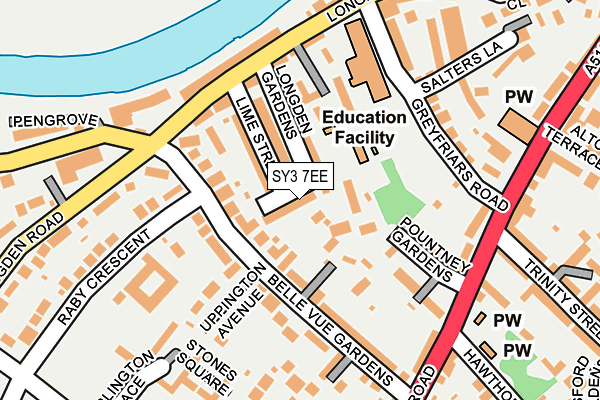 SY3 7EE map - OS OpenMap – Local (Ordnance Survey)