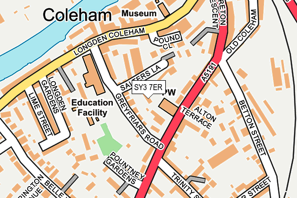 SY3 7ER map - OS OpenMap – Local (Ordnance Survey)