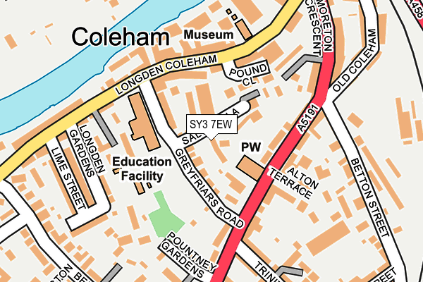 SY3 7EW map - OS OpenMap – Local (Ordnance Survey)