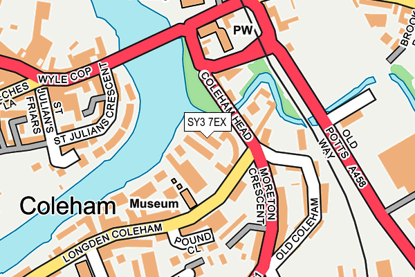 SY3 7EX map - OS OpenMap – Local (Ordnance Survey)