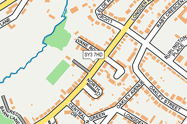 SY3 7HD map - OS OpenMap – Local (Ordnance Survey)