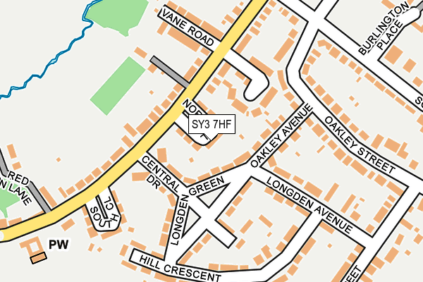 SY3 7HF map - OS OpenMap – Local (Ordnance Survey)