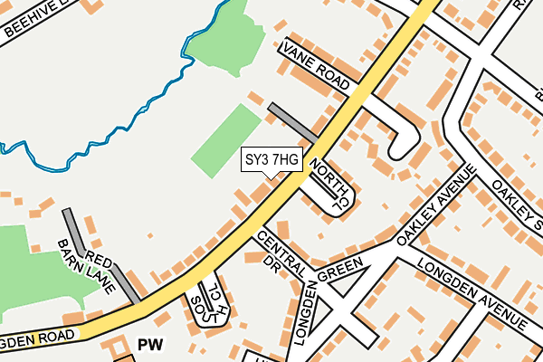 SY3 7HG map - OS OpenMap – Local (Ordnance Survey)