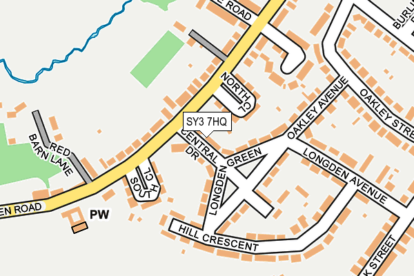 SY3 7HQ map - OS OpenMap – Local (Ordnance Survey)