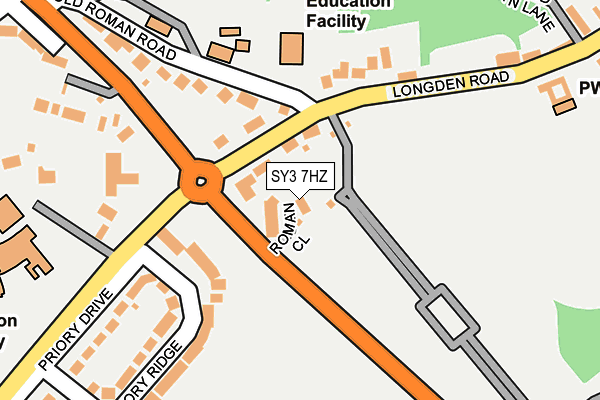 SY3 7HZ map - OS OpenMap – Local (Ordnance Survey)