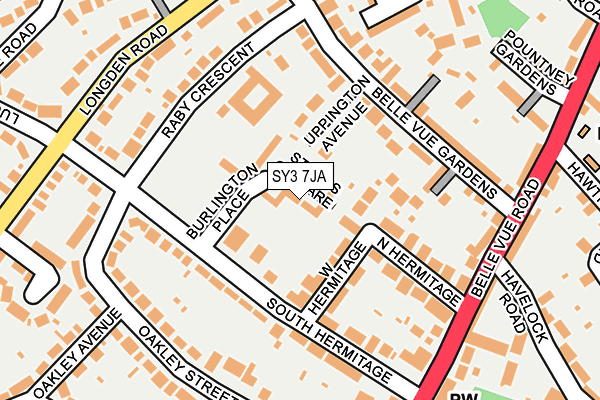 SY3 7JA map - OS OpenMap – Local (Ordnance Survey)