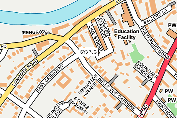 SY3 7JG map - OS OpenMap – Local (Ordnance Survey)