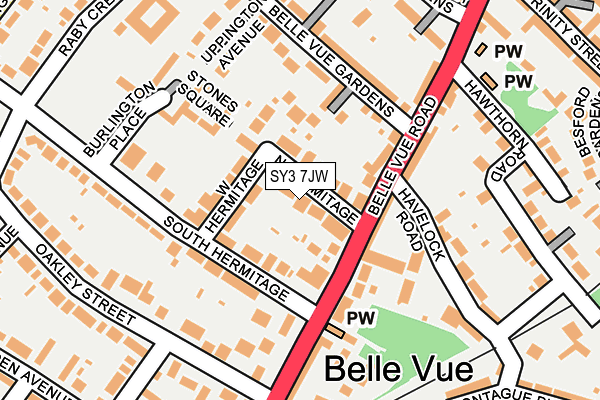 SY3 7JW map - OS OpenMap – Local (Ordnance Survey)
