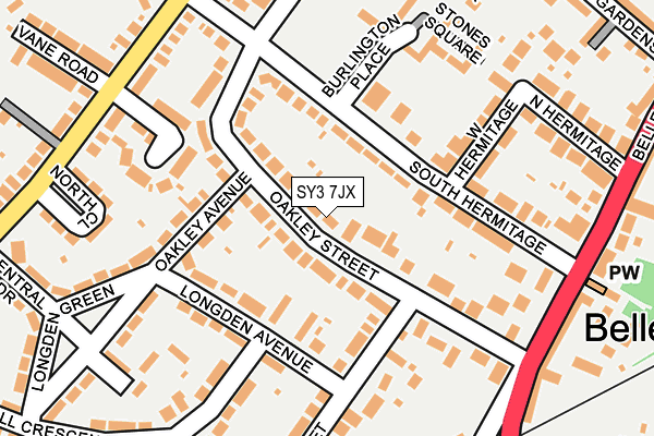 SY3 7JX map - OS OpenMap – Local (Ordnance Survey)