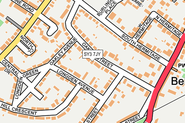 SY3 7JY map - OS OpenMap – Local (Ordnance Survey)