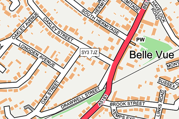 SY3 7JZ map - OS OpenMap – Local (Ordnance Survey)