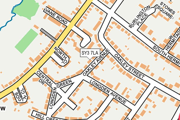 SY3 7LA map - OS OpenMap – Local (Ordnance Survey)