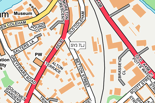 SY3 7LJ map - OS OpenMap – Local (Ordnance Survey)