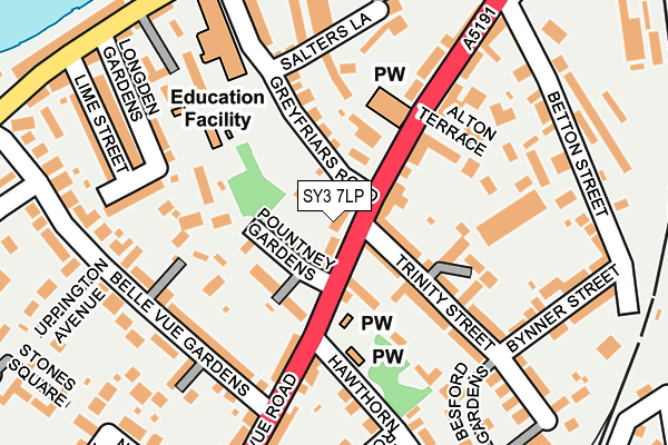 SY3 7LP map - OS OpenMap – Local (Ordnance Survey)