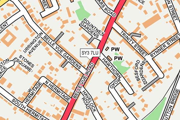 SY3 7LU map - OS OpenMap – Local (Ordnance Survey)