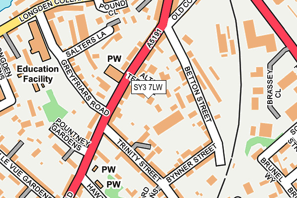 SY3 7LW map - OS OpenMap – Local (Ordnance Survey)