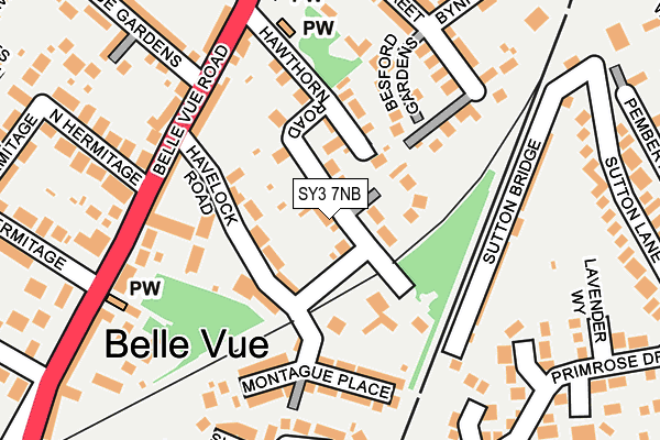 SY3 7NB map - OS OpenMap – Local (Ordnance Survey)