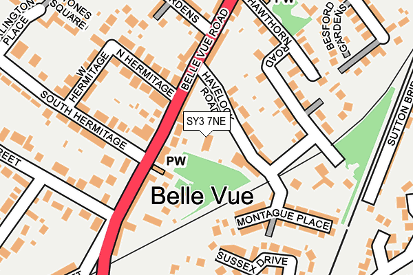 SY3 7NE map - OS OpenMap – Local (Ordnance Survey)