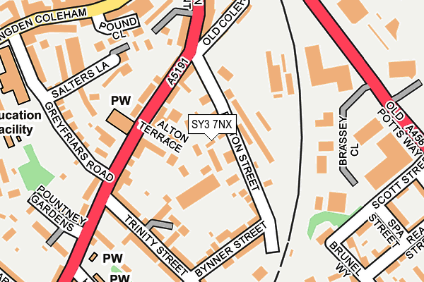 SY3 7NX map - OS OpenMap – Local (Ordnance Survey)