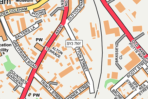 SY3 7NY map - OS OpenMap – Local (Ordnance Survey)
