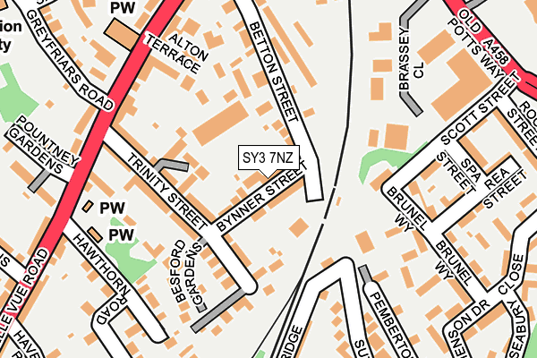 SY3 7NZ map - OS OpenMap – Local (Ordnance Survey)