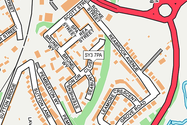 SY3 7PA map - OS OpenMap – Local (Ordnance Survey)