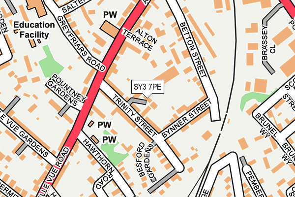 SY3 7PE map - OS OpenMap – Local (Ordnance Survey)