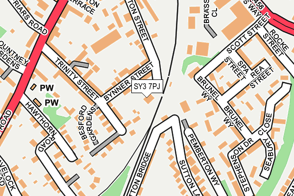 SY3 7PJ map - OS OpenMap – Local (Ordnance Survey)