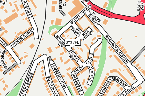 SY3 7PL map - OS OpenMap – Local (Ordnance Survey)