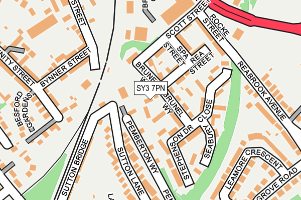 SY3 7PN map - OS OpenMap – Local (Ordnance Survey)