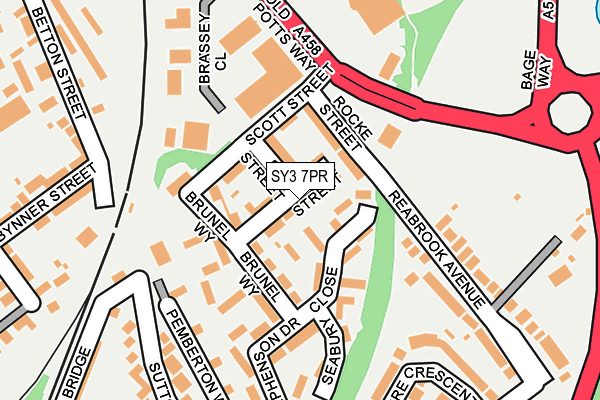 SY3 7PR map - OS OpenMap – Local (Ordnance Survey)