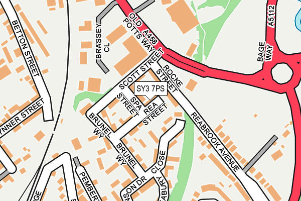 SY3 7PS map - OS OpenMap – Local (Ordnance Survey)