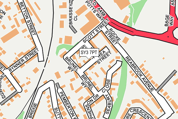 SY3 7PT map - OS OpenMap – Local (Ordnance Survey)