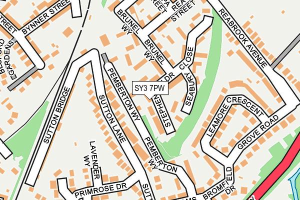 SY3 7PW map - OS OpenMap – Local (Ordnance Survey)